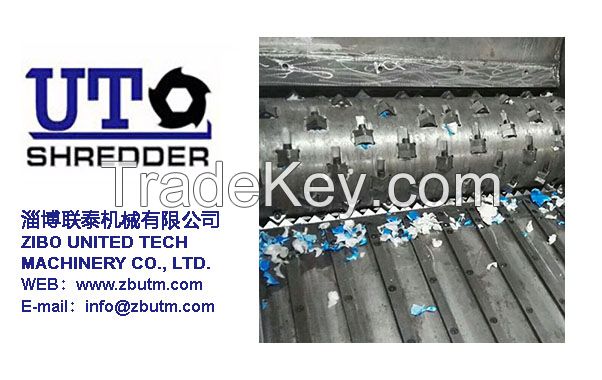 industrial textile shredder machine single shaft shredder