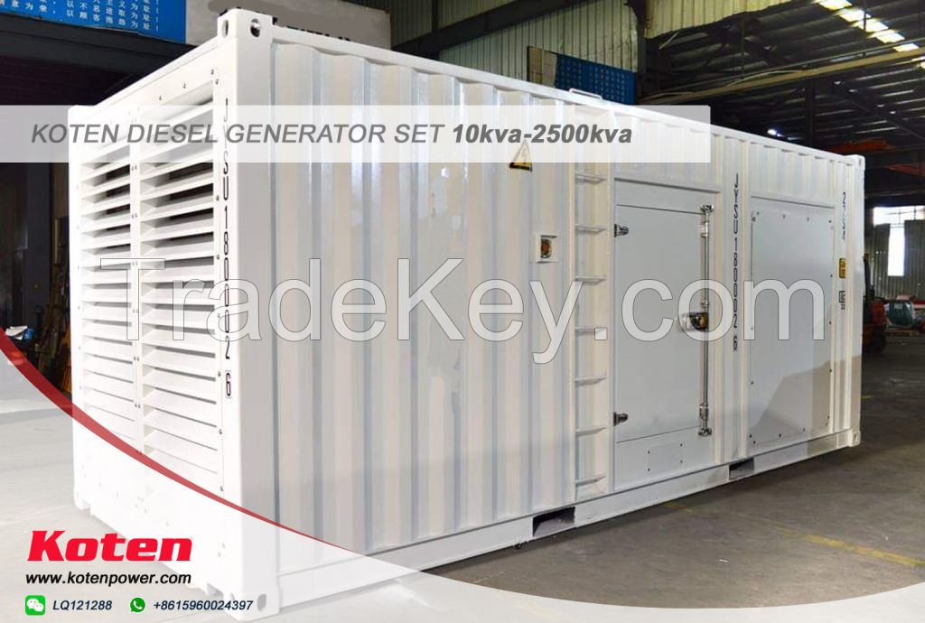 Koten Cummins Series Diesel Generator For Sale With Power Range From 20kVA to 1688kVA