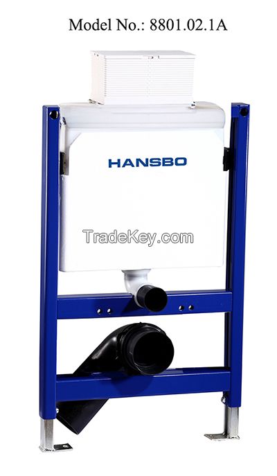 Hansbo Concealed Cistern, Dual Flush, Lower Tank, Compact Panel, Flush Volume Adjustable