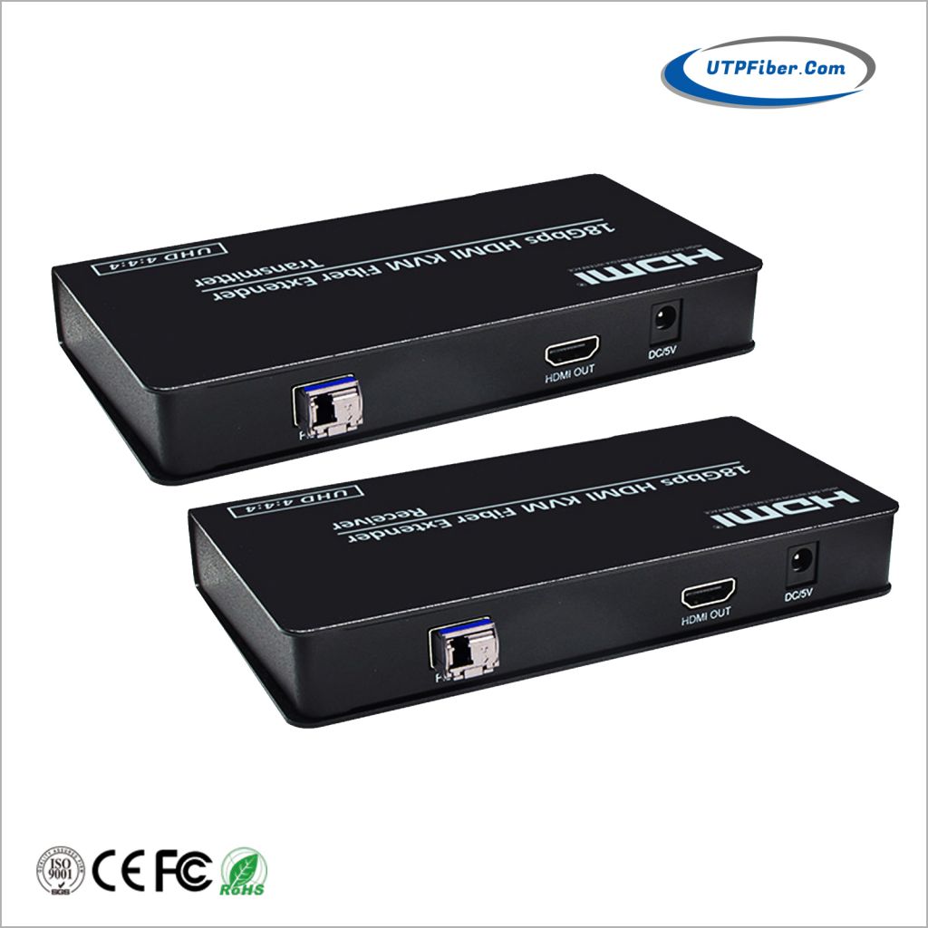 4K HDMI 2.0 KVM USB over Fiber Optic Extender