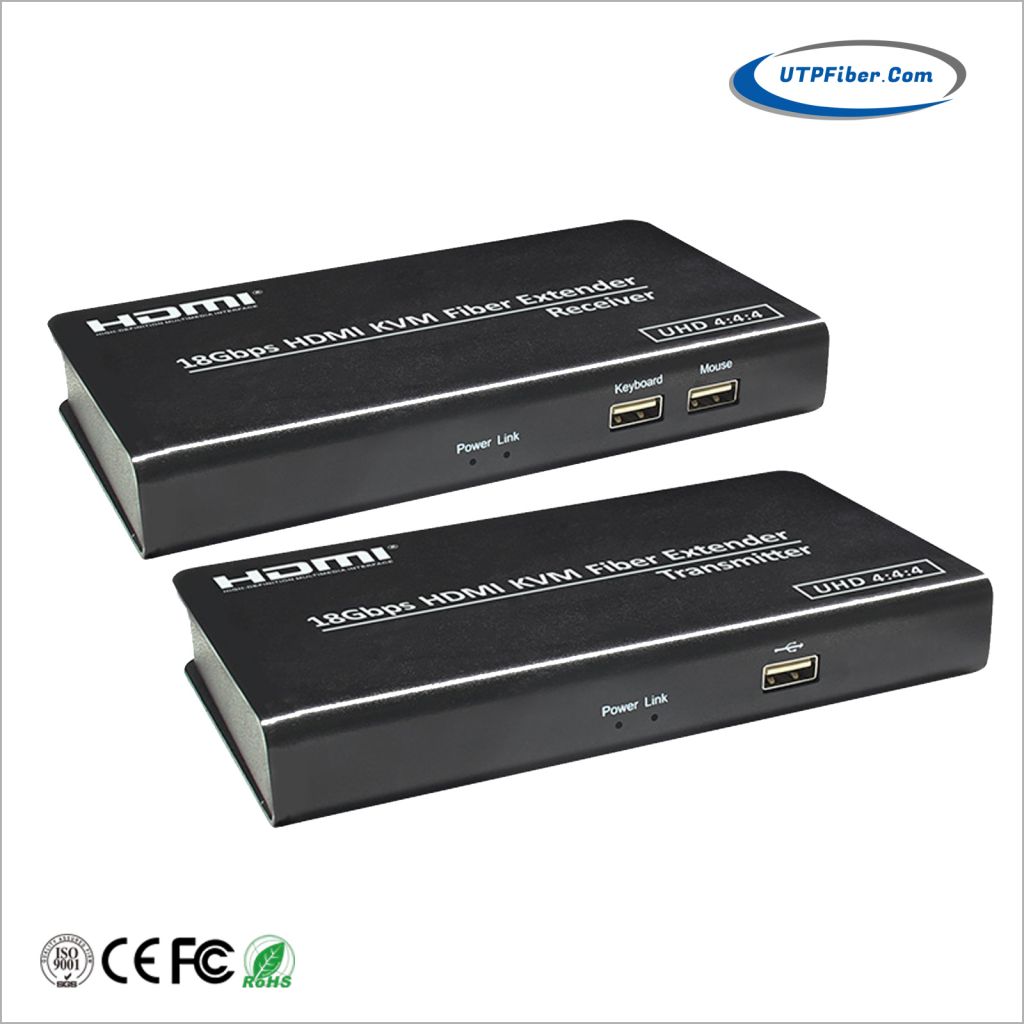 4K HDMI 2.0 KVM USB over Fiber Optic Extender