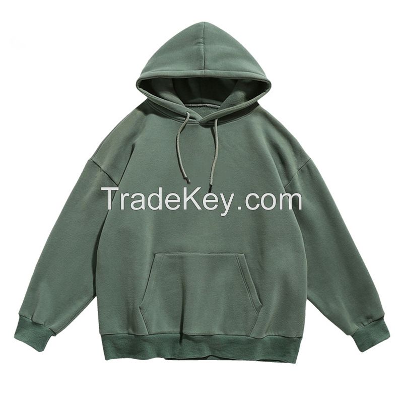  High quality unisex casual and loose logo custom blank sweatshirt men's hoodies