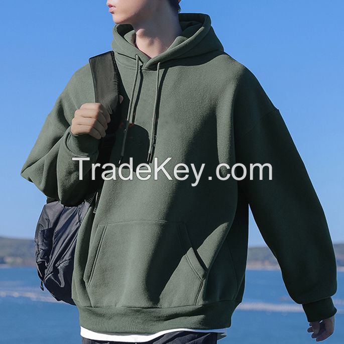  High quality unisex casual and loose logo custom blank sweatshirt men's hoodies