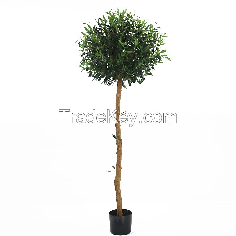 round ball shape artificial round olive topiary for home de