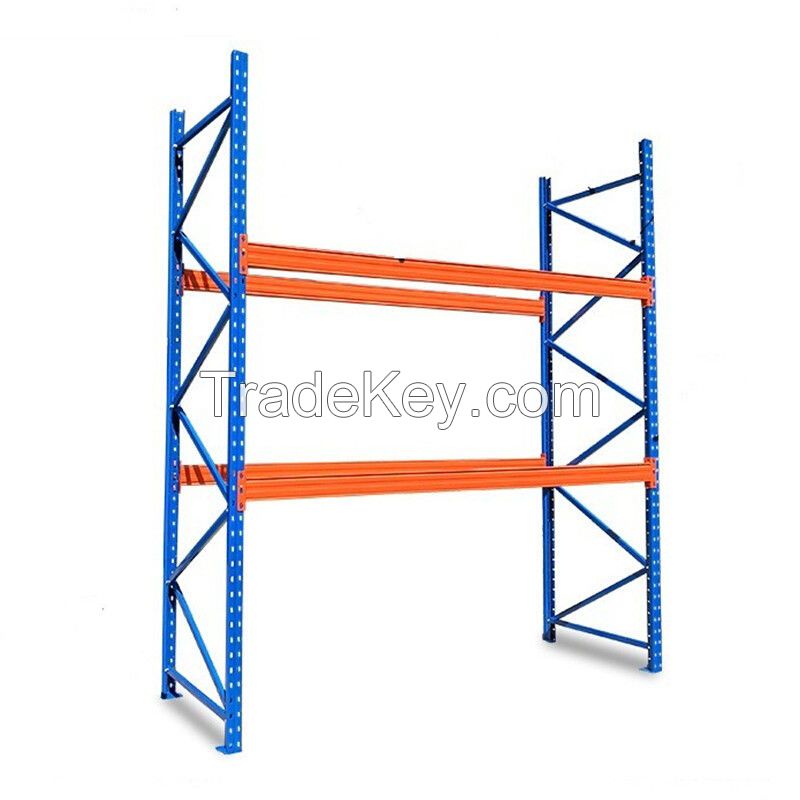 Heavy Duty Storage Racking Goods System Warehouse Storage Racks For Industrial Storage Material Cold rolled steel Color Upright - blue, Beam - orange; or customized. Outer Dimension (H*W*Dmm) 4700*2500*1000 or customized Height 1500-8000mm Depth