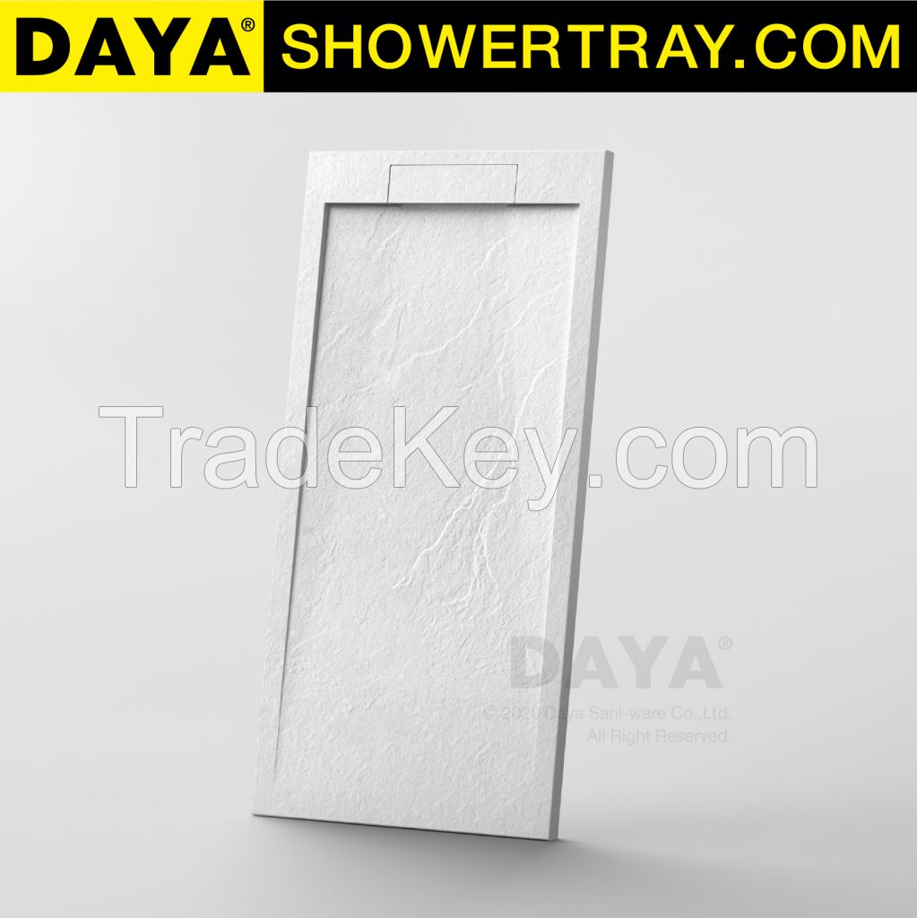 Mineral cast wash slate stone resin base customized pan bathroom base stone shower tray