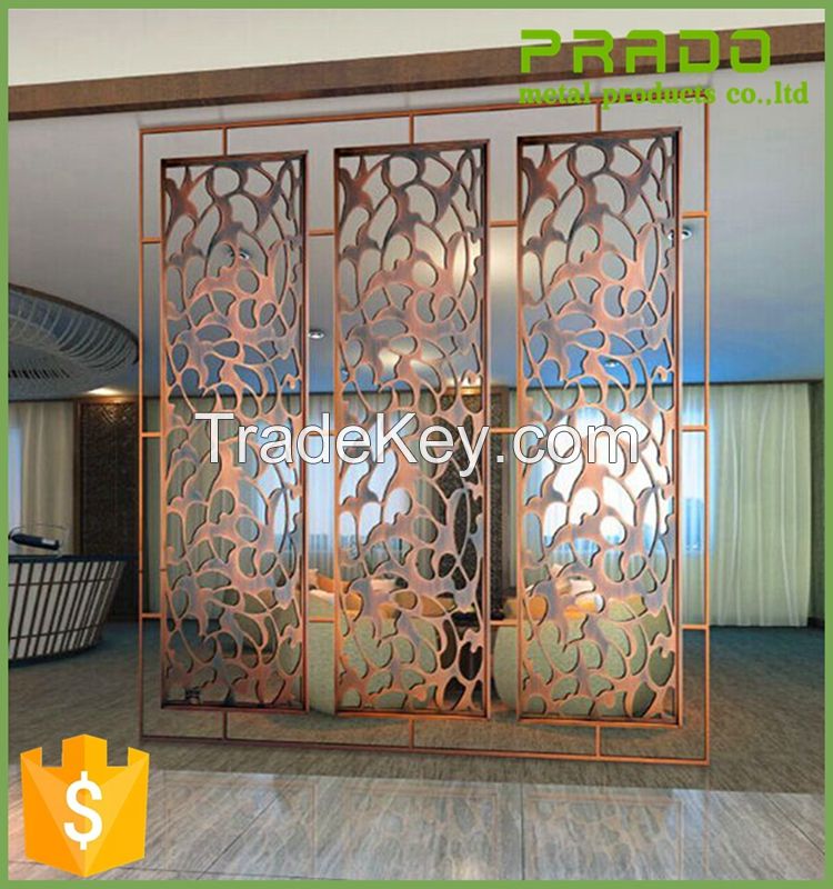 Metal screen lobby dividers luxury decoration for hotel club bank decorative solution metal decoration