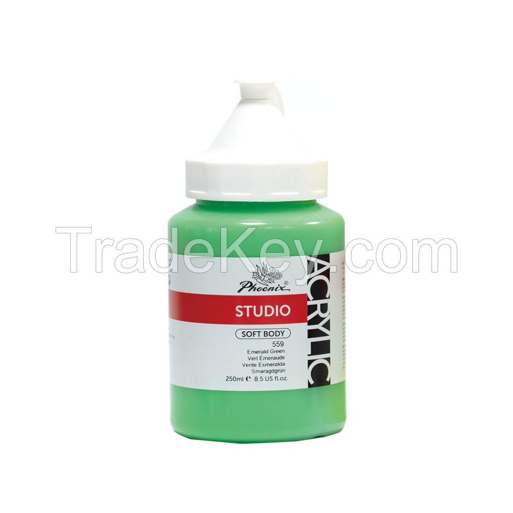 Phoenix Acrylic Paints Studio Series For Canvas 75/100/200/250/500 ml Plastic Bottles Bulk Packages