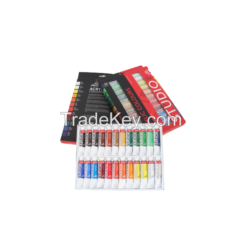 Acrylic Paints 12x12ml drawing sets Studio Series For Canvas in 61 colors with CE certification