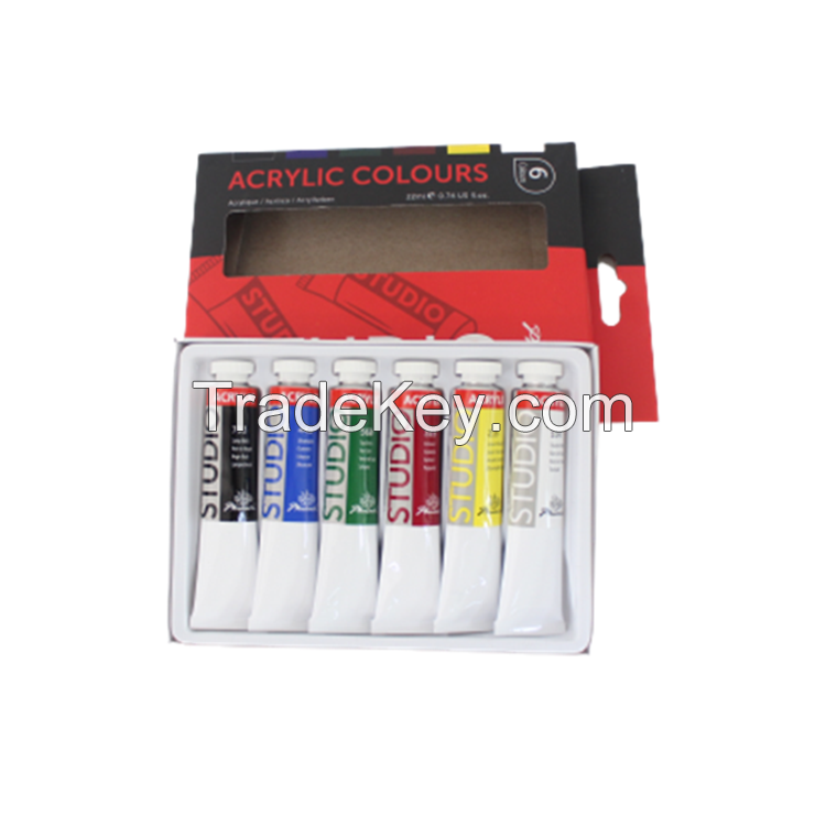 Acrylic Paints 10 x 22ml sets Studio Series For Canvas in 61 colors with CE certification