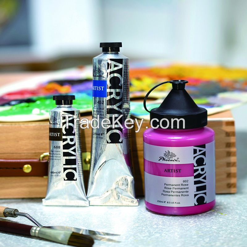 Acrylic Paints For Canvas 75/100/200/250/500 ml Plastic Bottles Bulk Packages