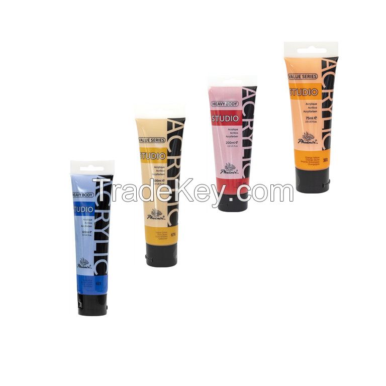 Acrylic Paints Studio Series Soft Body For Canvas 75/100/200/250/500 ml Plastic Bottles Bulk Packages