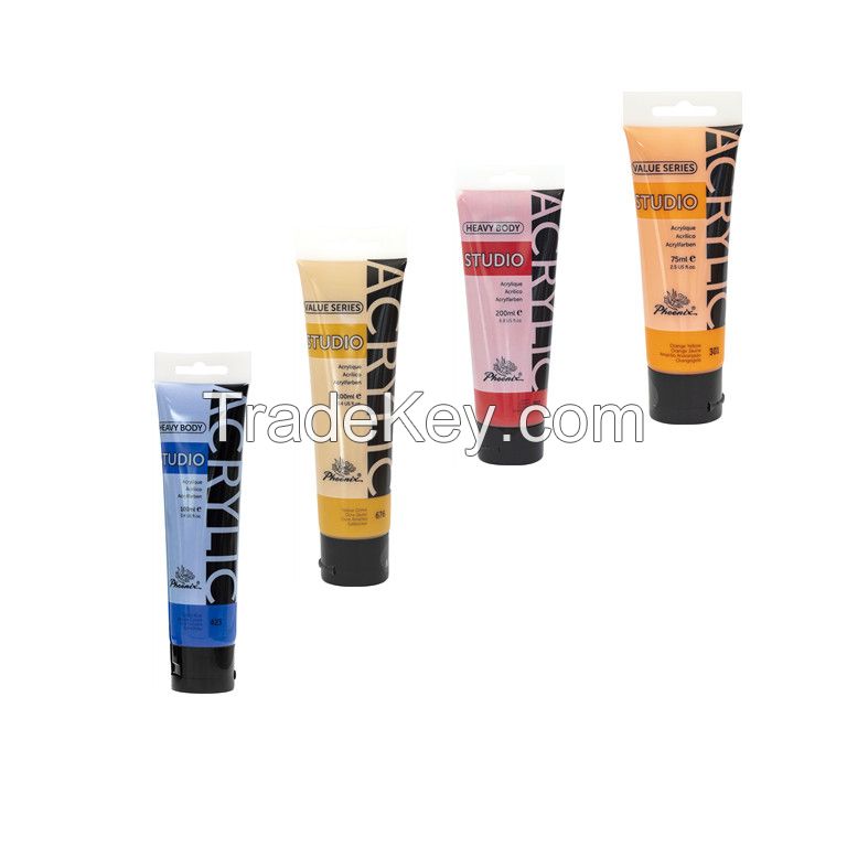 Tubes Acrylic Paints Studio Series For Canvas 75/100/200/250/500 ml Plastic Bottles Bulk Packages