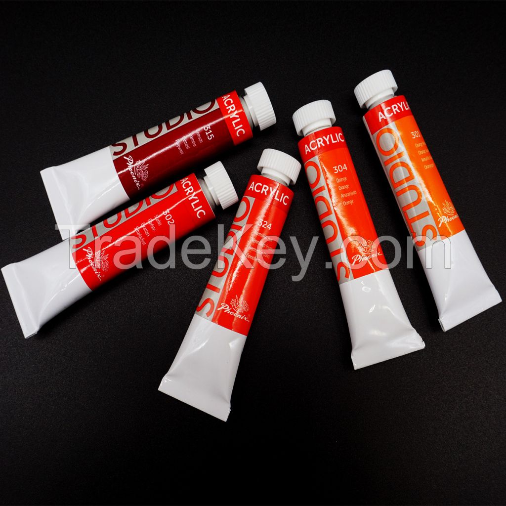 Phoenix 24color 12ml Non-toxic DIY Waterproof Wall Paints Acrylic painting Color for Wholesale