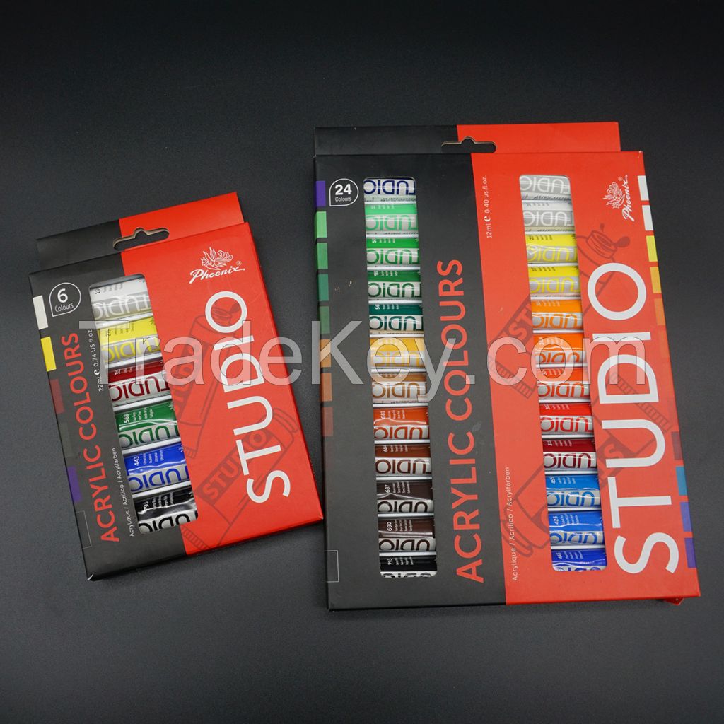 Custom made 24 colors artistic drawing professional 12ml acrylic paint set