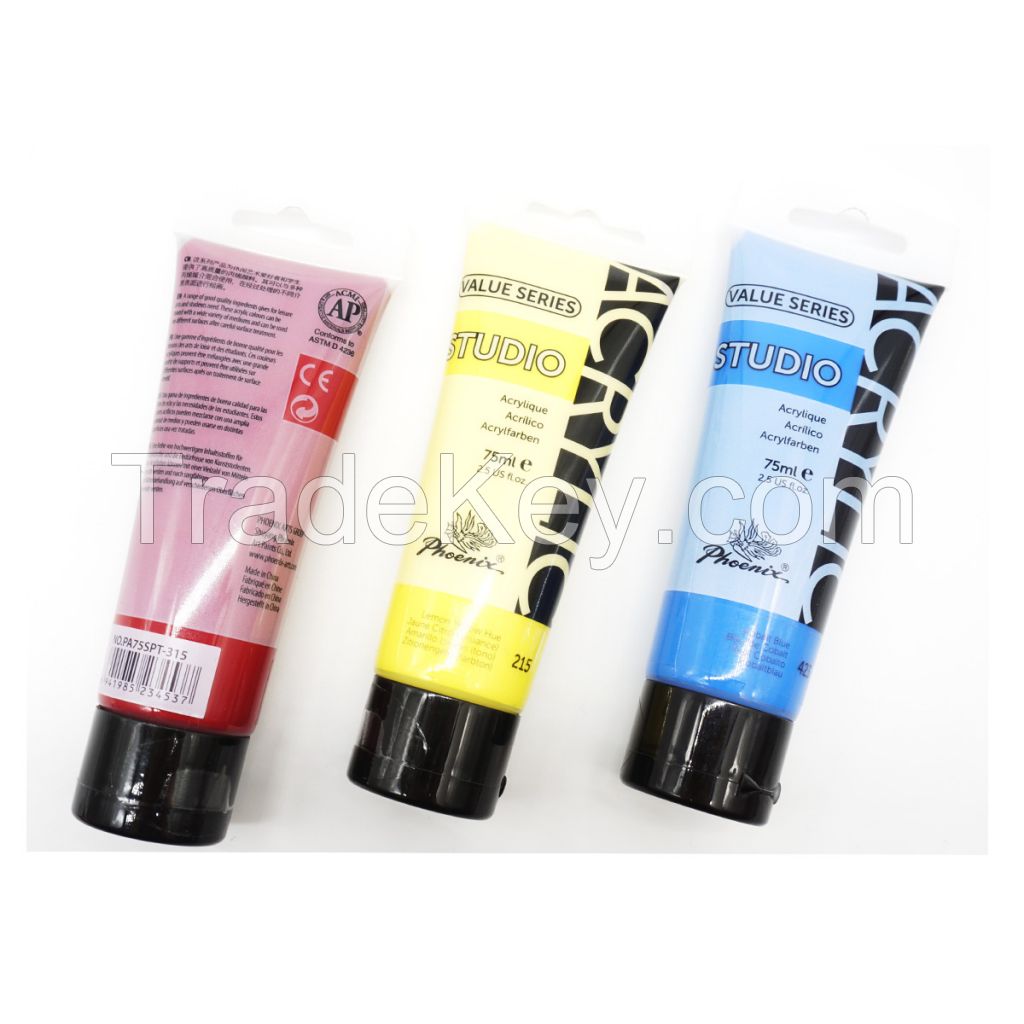 low prices acrylic paint for painting assorted colors acrylic paint EN71 ASTM MSDS certificated acrylic paint tube