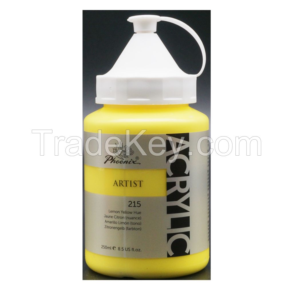 wholesale non toxic cheap price 250ml bottle aritst acrylic color paint quick drying water soluble acrylic paints
