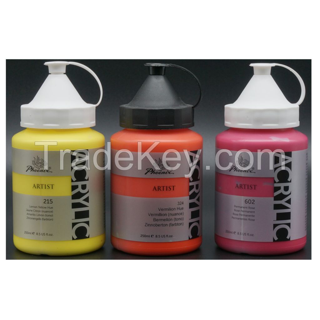 plastic bottle 250ml 50 color acrylic paint for artist painting