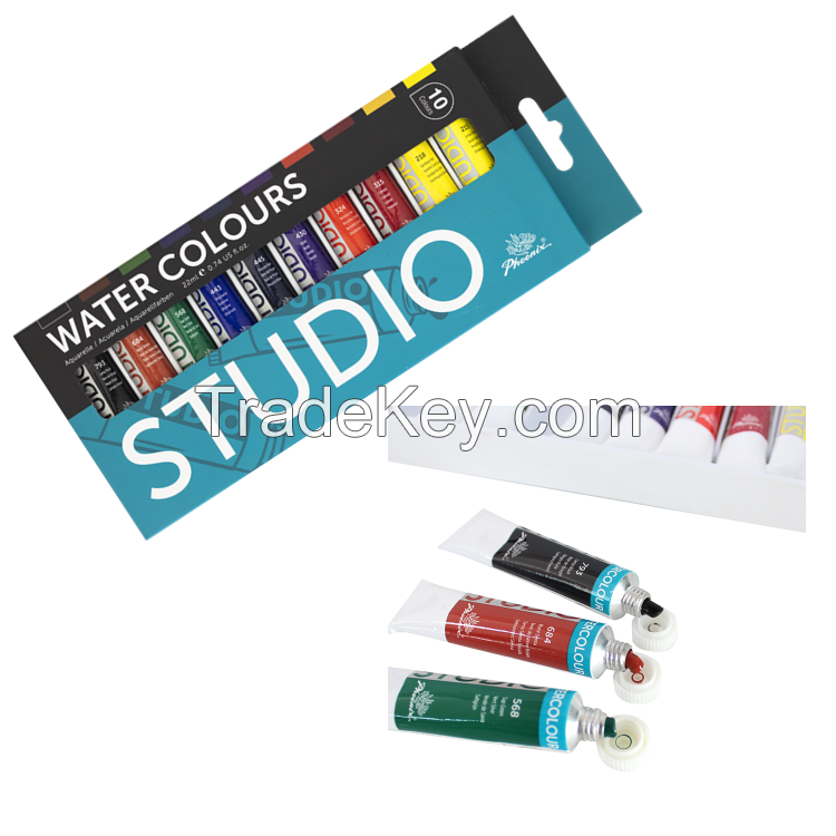 Cheap Watercolor 10x22ml in 36 color Studio series for Art supplies