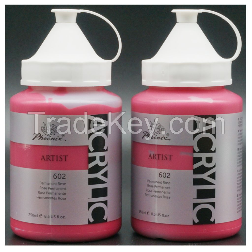wholesale non toxic cheap price 250ml bottle aritst acrylic color paint quick drying water soluble acrylic paints