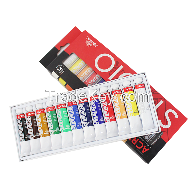 CE Certificate Wholesale Acrylic Paints Sets Studio Series For Canvas Sets 6/10/12/18/24 colors