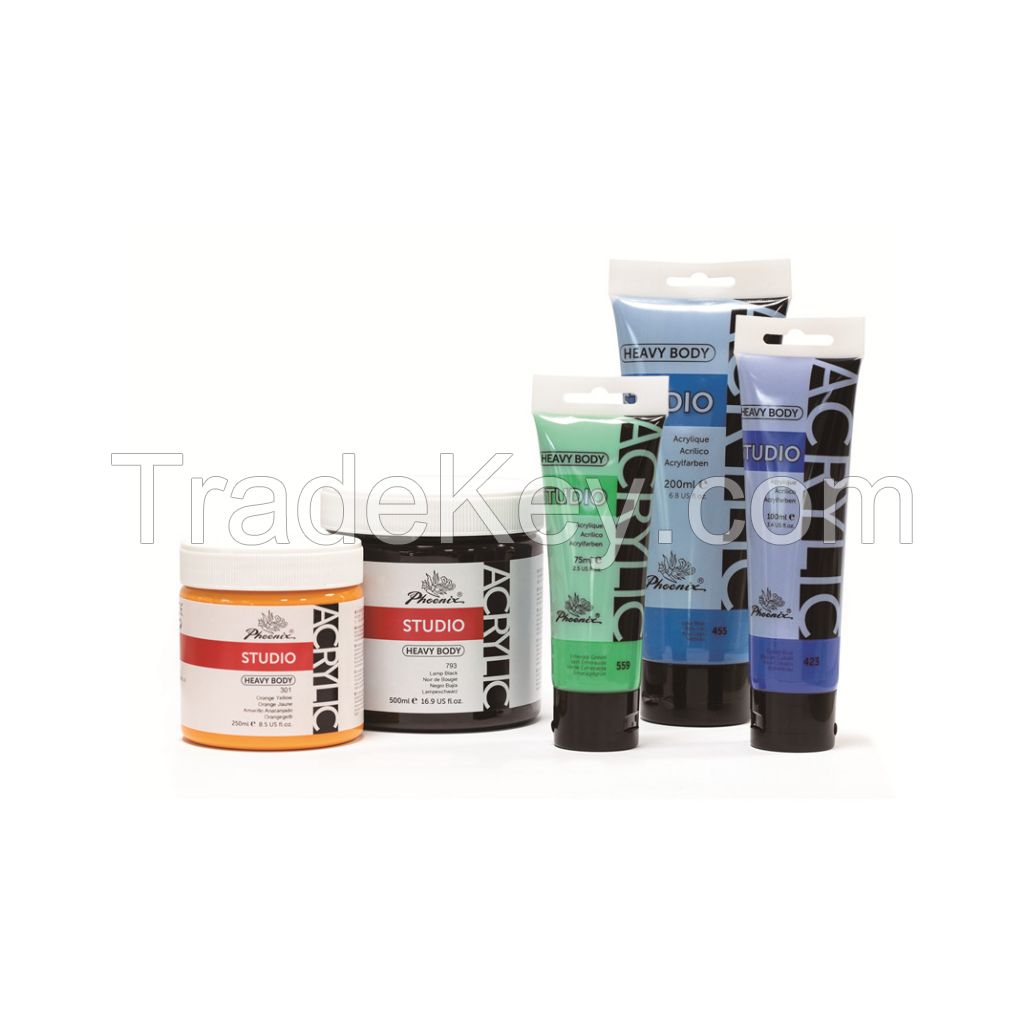 Acrylic Paints Studio Series For Canvas 75/100/200/250/500 ml Plastic Bottles Bulk Packages