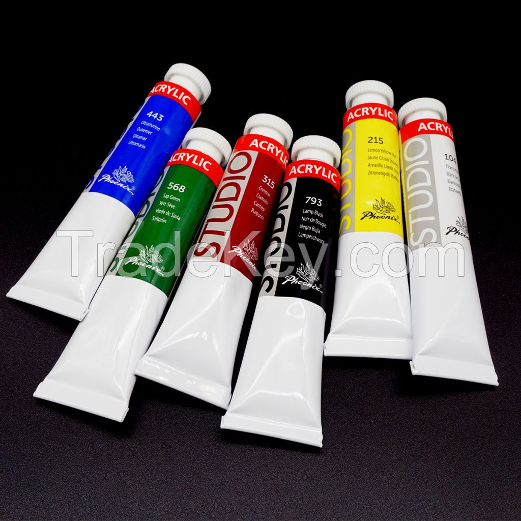 China wholesale non toxic cheap 22ml tube kids acrylic color paint quick drying water soluble acrylic paints