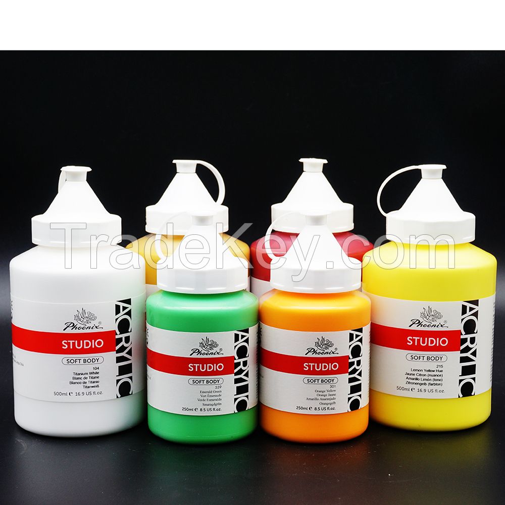 Different Colors for Studio Students and Amateurs Soft Body Acrylic Paint