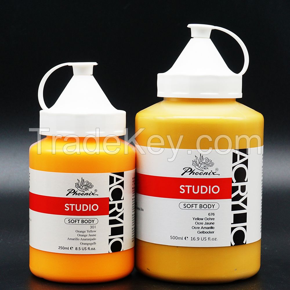 Cheap Price of 60 Color 500mL bottles Non toxic Professional Artists Canvas Painting Drawing Acrylic Paint