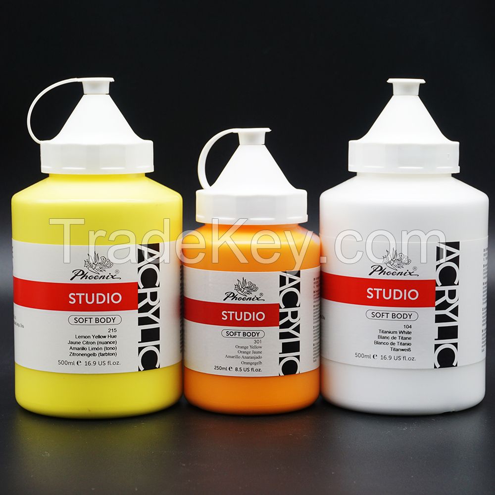 60 Colors/Pouches (500 ml/16.9 US fl.oz.) bulk package rich pigments art kids Acrylic Paint