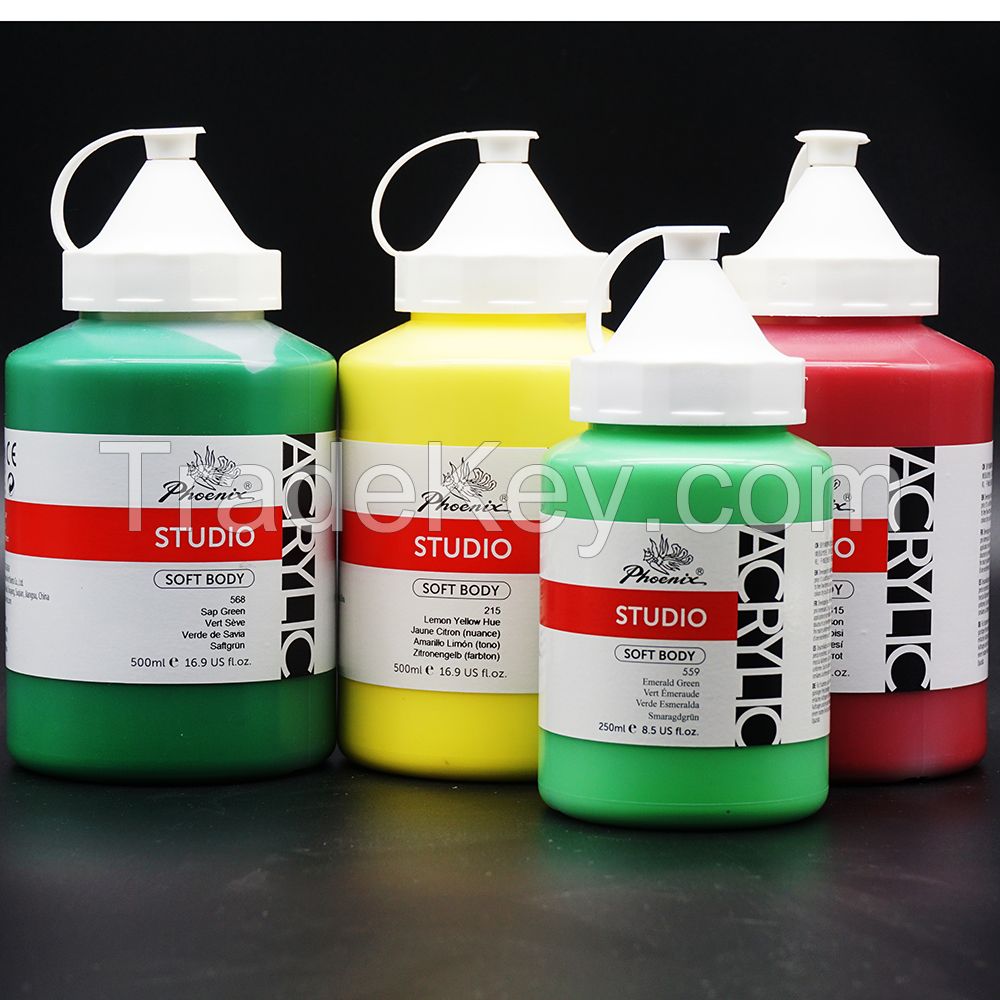 wholesale bulk acrylic paint for canvas painting 500ml 60 color acrylic paint set acrylic paints