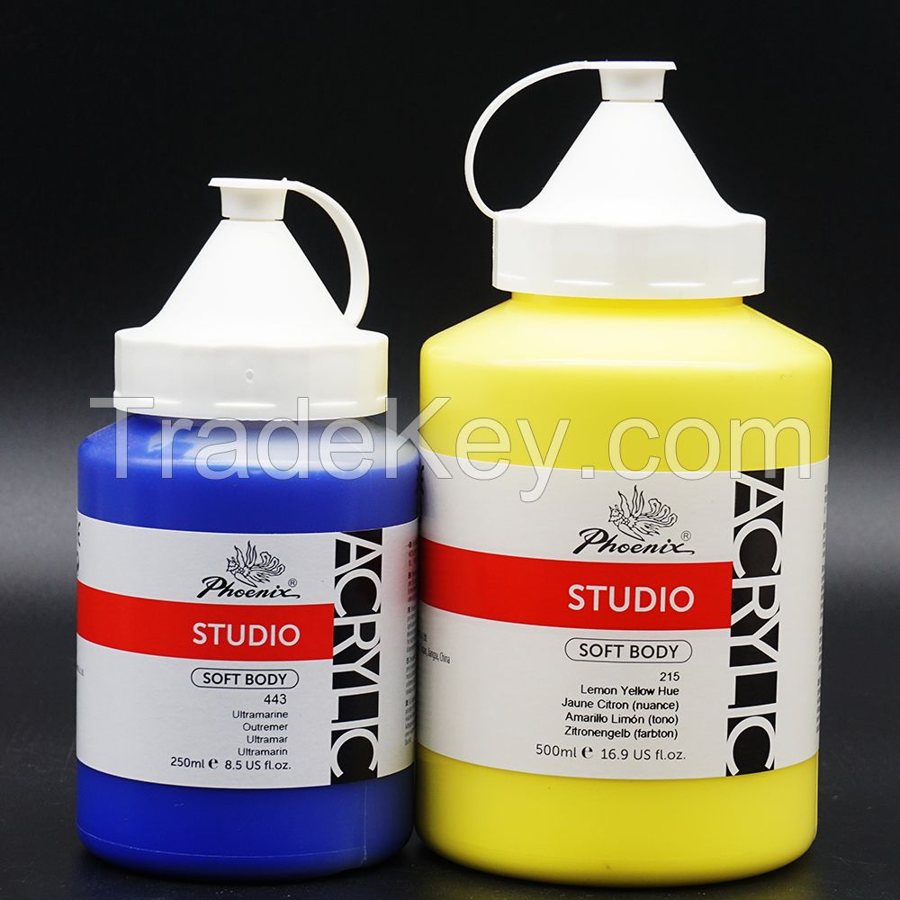 for Painting Canvas Fabric Art Supplies Craft Artist Quality Acrylic Paint 60 Colors Rich Pigment 500ml acrylic paint