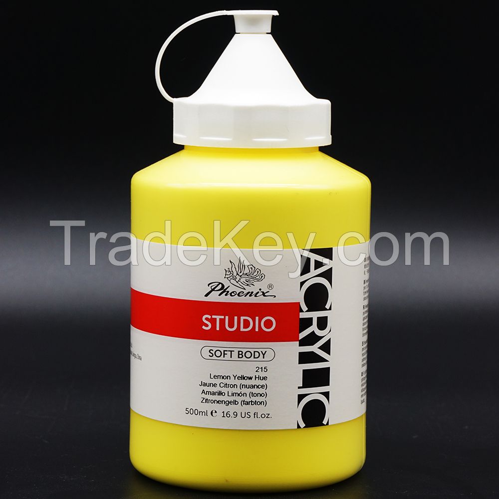 Phoenix for Art Work PASB500S 60 Colors DIY High-flow Bottled Water Based Acrylic Pouring Paint