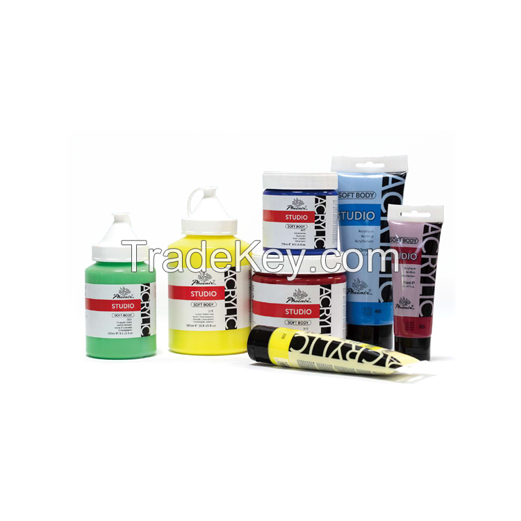 Whole 500ml Acrylic Paints Soft body For Canvas in 53 colors with CE certification