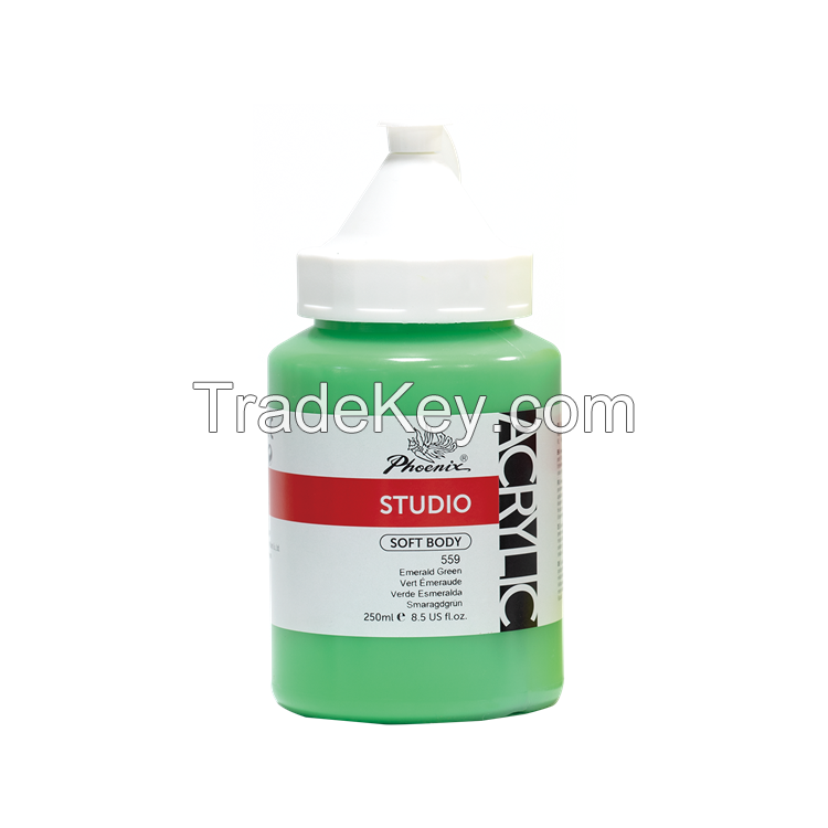 Acrylic Paints Soft body 250ml Can Value Series For Canvas in 53 colors with CE certification