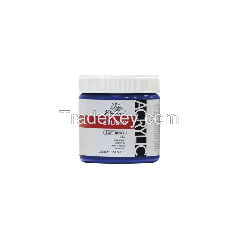 Bulk Acrylic Paints Soft body 500ml Wholesale For Canvas in 53 colors with CE certification
