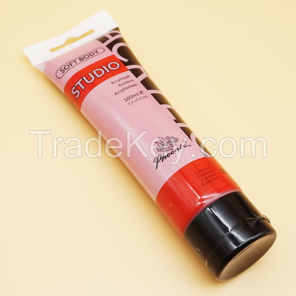 Promotional acrylic color prices peinture acrylique 60 Vivid Color 100ml Water-based Acrylic Paint for Kid Art Drawing
