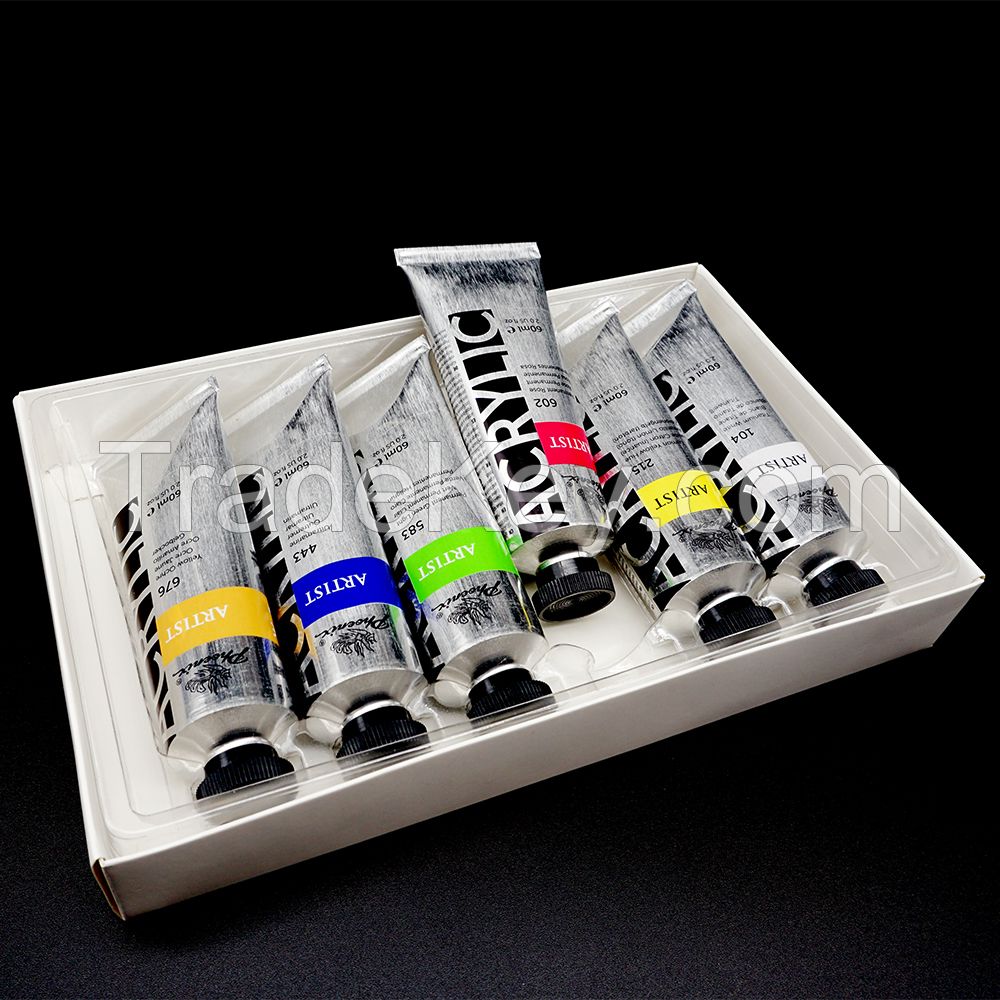 50 Available Color 60ml Color 6X60ml Acrylic Paint Set