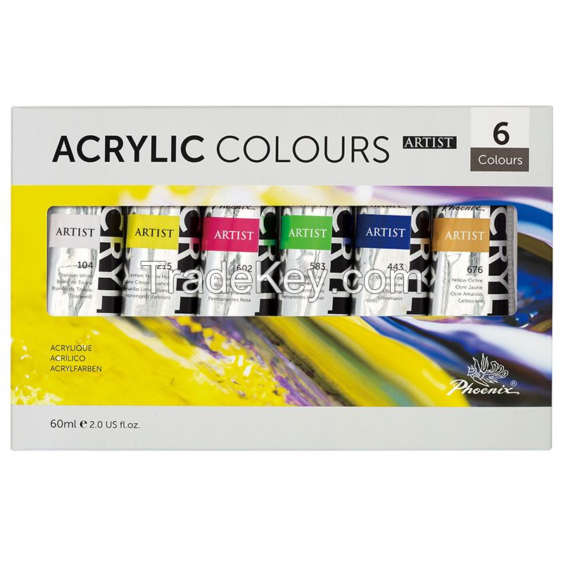 50 Available Color 60ml Color 6X60ml Acrylic Paint Set