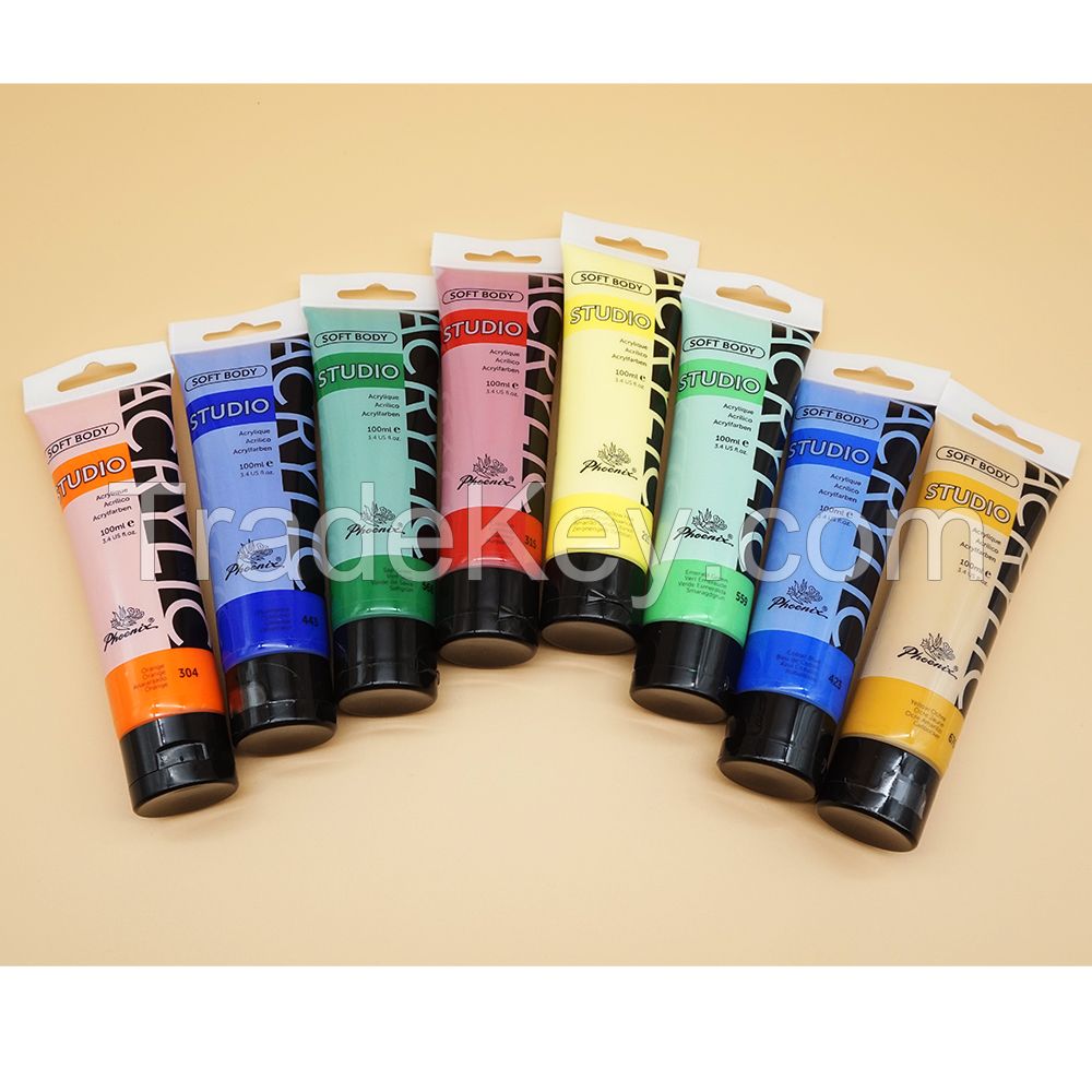 wholesale non toxic cheap 100ml tube acrilicos acrylique acrylic color paint water soluble acrylic paints for artist