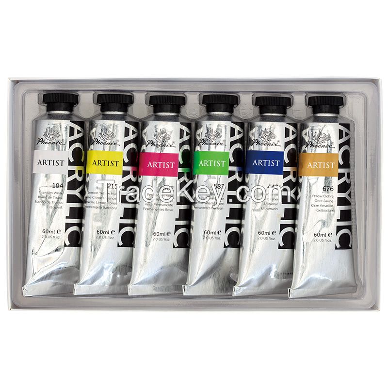 50 Available Color 60ml Color 6X60ml Acrylic Paint Set