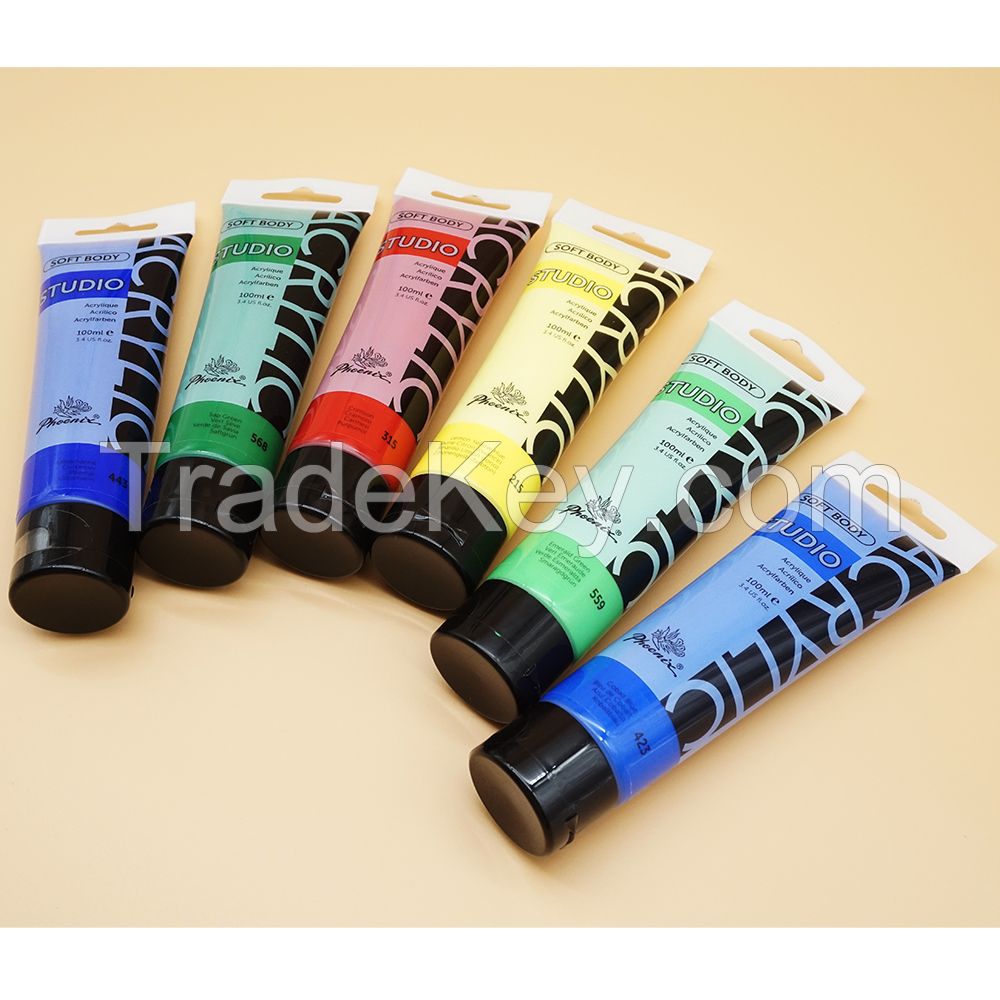 ACRILICOS Wholesale acrylic color paint Non-toxic acrylic paint color 100ml plastic Tube Acrylic Paints