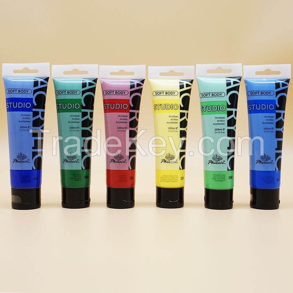 Manufacture Wholesale Best Price Acrylic Paints Studio Series For Canvas 75/100/200/250/500 ml Plastic Bottles Bulk Packages