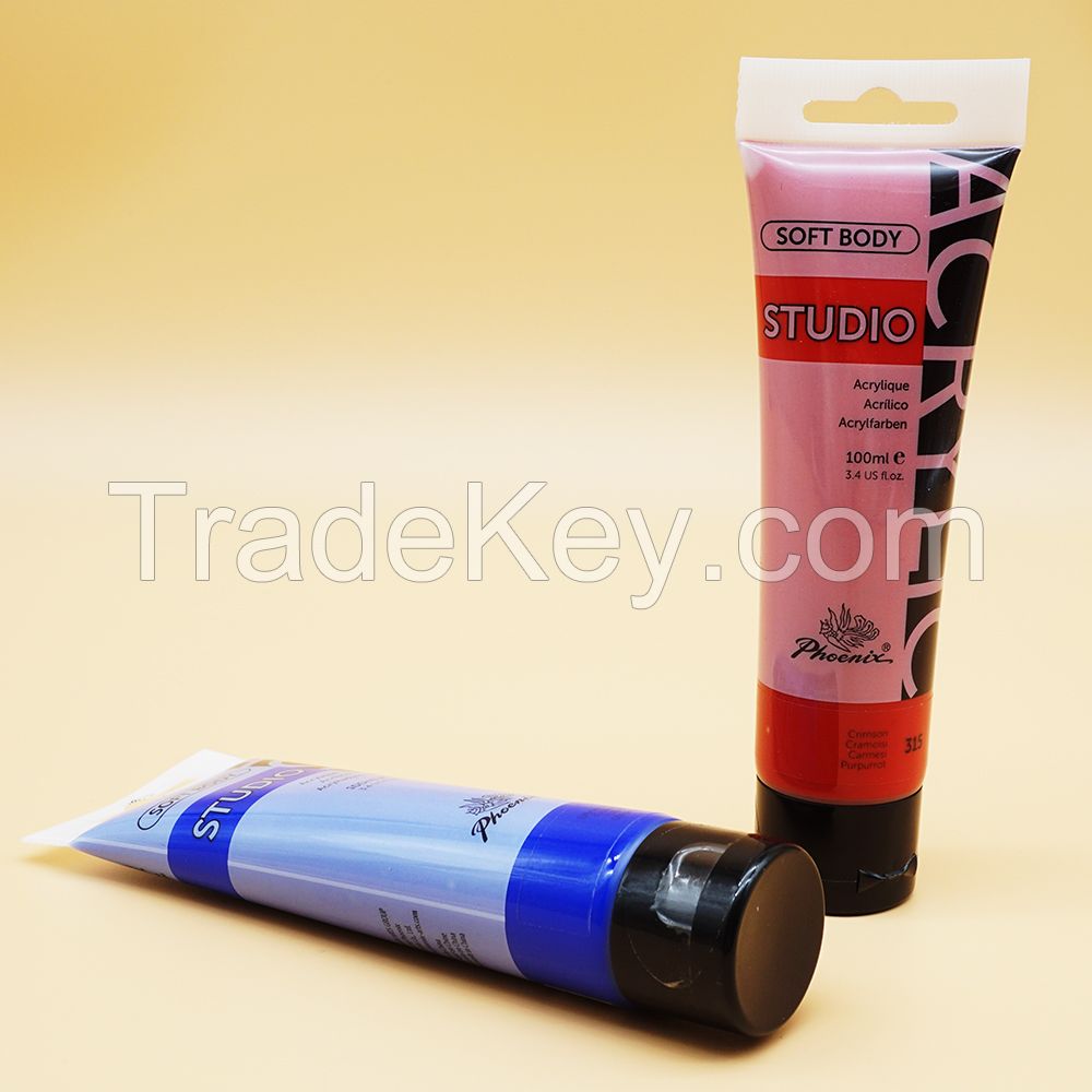 Wholesale Acrylic tubes Acrylic Paints Studio Series For Canvas 75/100/200/250/500 ml Plastic Bottles Bulk Packages