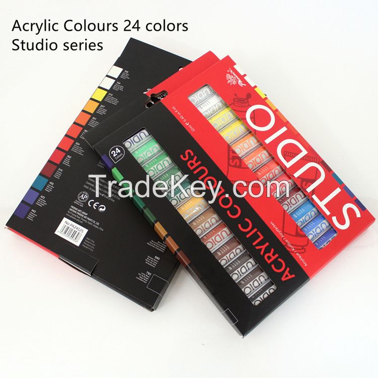 Cheap Acrylic Paints 24 x 12ml in 61 colors art sets Wholesale For Canvas with AP EN71 CE certification