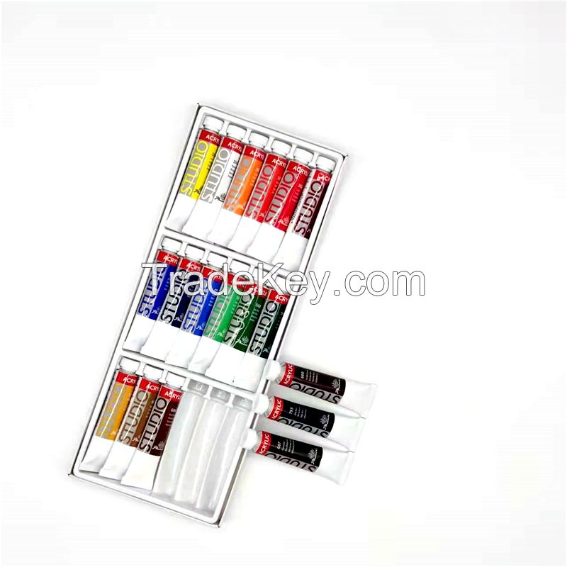 Kids Acrylic 18 X 12ml Studio Paints Art Set For Canvas With Ce Ap Certidied Phoenix Oem