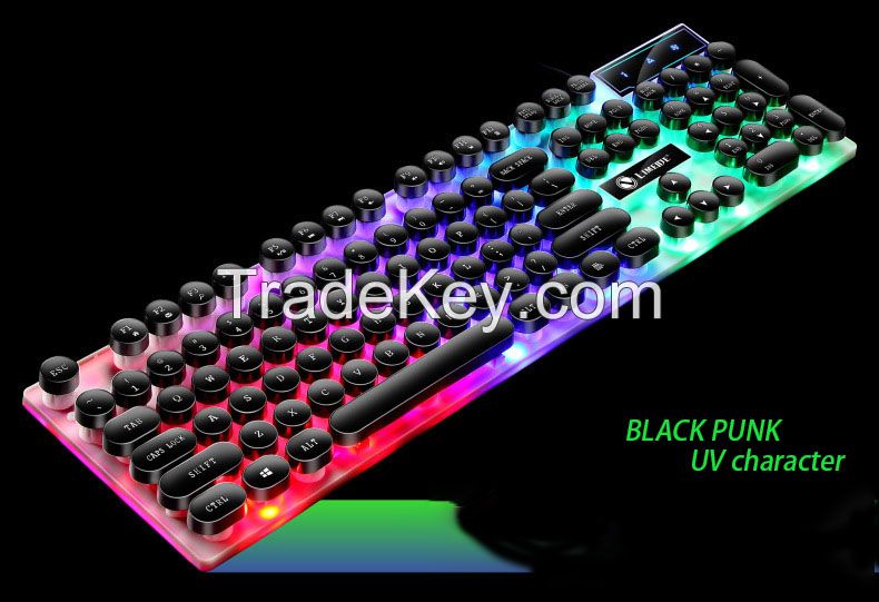 Punk style mechanical keyboard mouse Combos