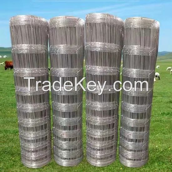 Mesh Cattle Galvanized Fixed Knot Wire Mesh Farm Fence High Quaility