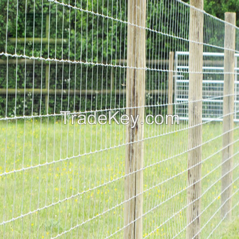 Mesh Cattle Galvanized Fixed Knot Wire Mesh Farm Fence High Quaility