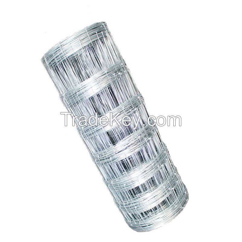 Mesh Cattle Galvanized Fixed Knot Wire Mesh Farm Fence High Quaility